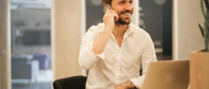 Picture of a businessman on a phone